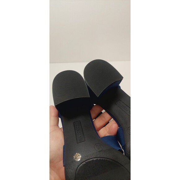 Liz Claiborne Women's Size 10 Emmah Heeled Sandals 10M Navy Blue Strappy - Picture 13 of 14